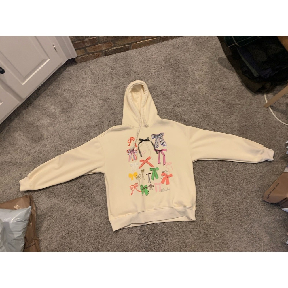 Aelfric Eden Bow Graphic Lace Bows Oversized Heavyweight Hoodie Adult Small Cute